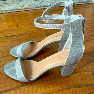 Silver Glitter Heels